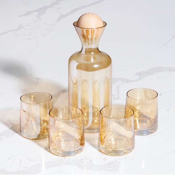 Modern Luxury 5 Piece Decanter Set